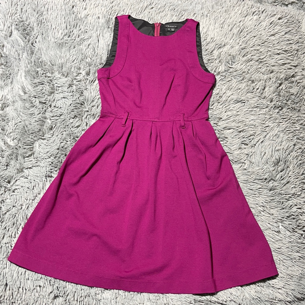 Theory Ardi Pleated Sleeveless Dress